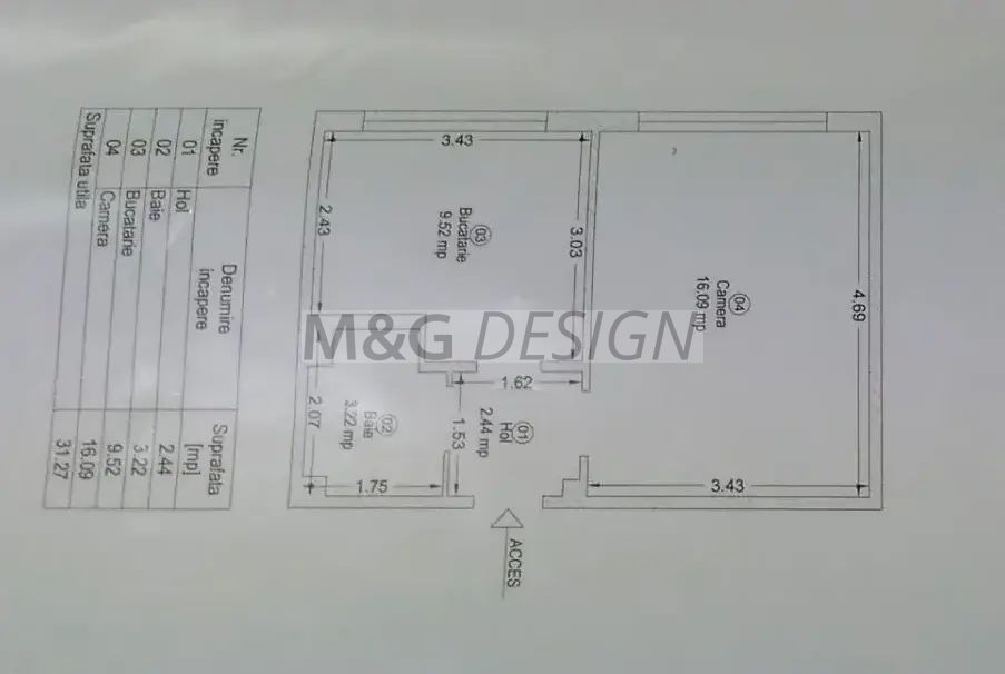 Apartament 1 camera Buziasului 32 mp - Poză 12