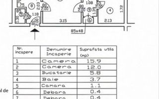 Apartament 2 camere Parcul Circului - Imobil 1961 - Schiță 7