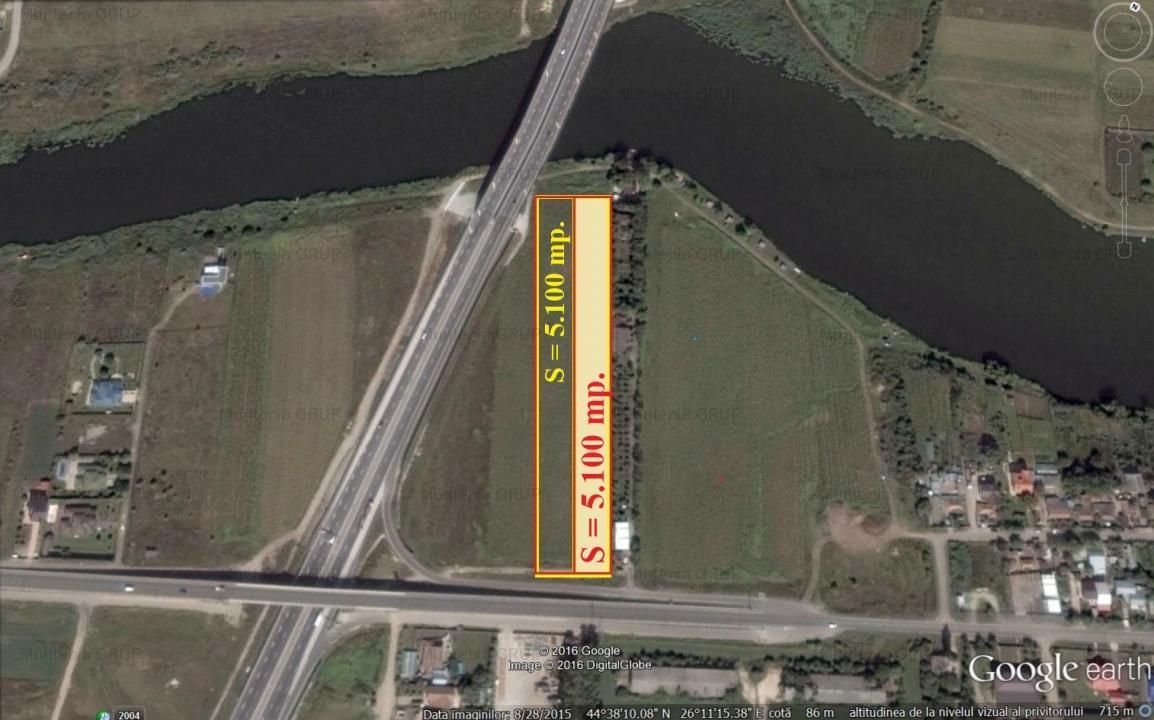 Moara Vlasiei, 5100 mp. teren intravilan, langa A3, toate utilitatile - Poză 1