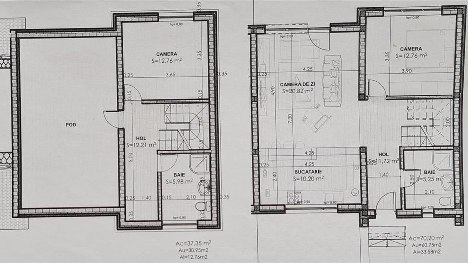 Casa 3 camere complex rezidential intrare Tarlungeni Brasov - Schiță 9