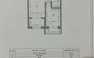 Apartament 2 camere, mobilat si utilat, Drumul Binelui, Comision 0% - Schiță 11