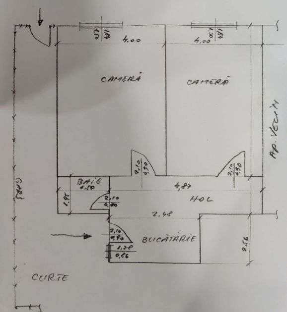 CASA 65 MP LA CURTE COMUNA CU TEREN 650 MP ZONA FRATELLI - Poză 12
