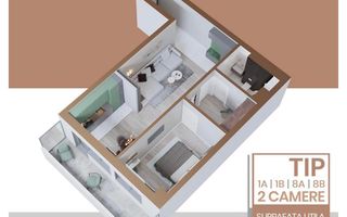 Vânzare apartament 2 camere | 55,6 mp | Copou Garden Residence - Poză 18