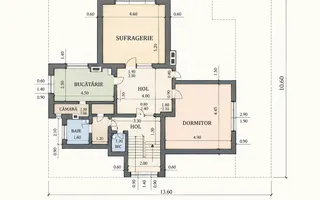 Casă săsească de vânzare în Codlea - Brașov | Teren 749 mp - Schiță 50