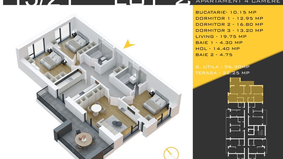 AP. 4 CAM. FINISAJE PREMIUM / COMPLEX ROSSA-PALLADY. COMISION 0%! - Poză 1