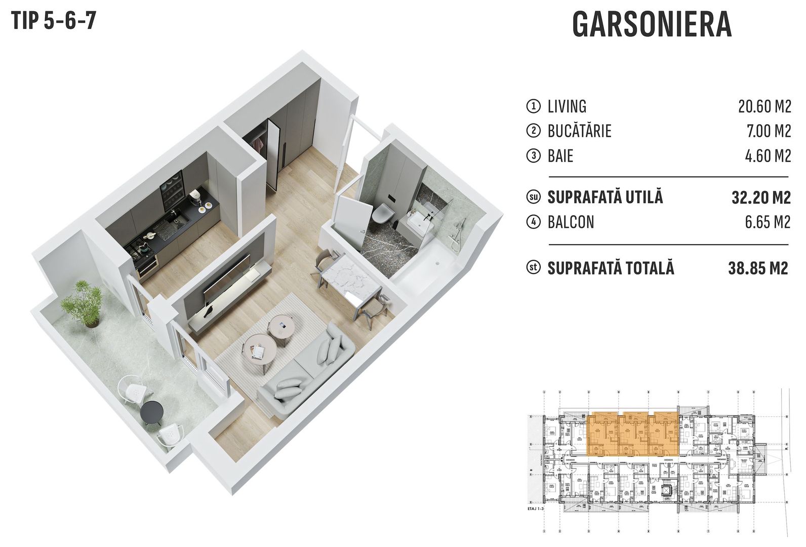 DECOMANDAT ! Garsoniera 52400 Euro metrou Berceni Biruintei - Poză 1