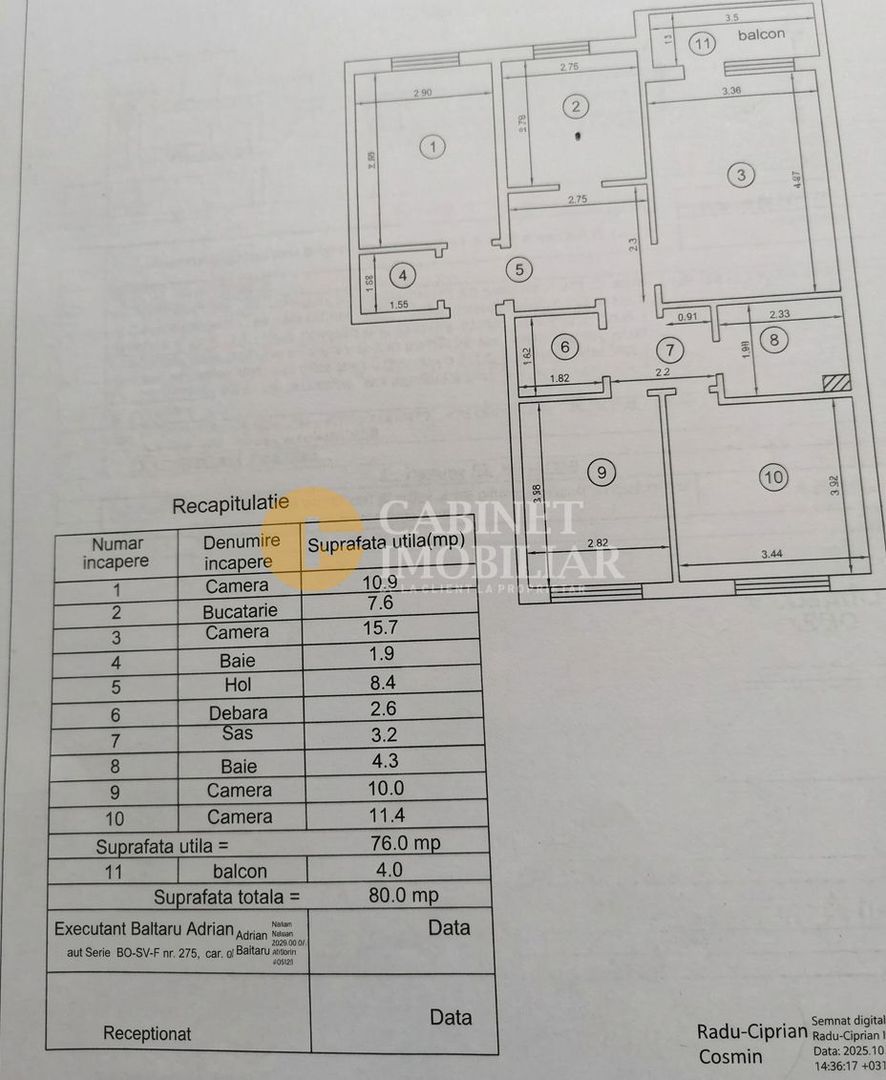 Apartament 4 camere decomandat de vânzare – Galata | Etaj 3/4 - Poză 1