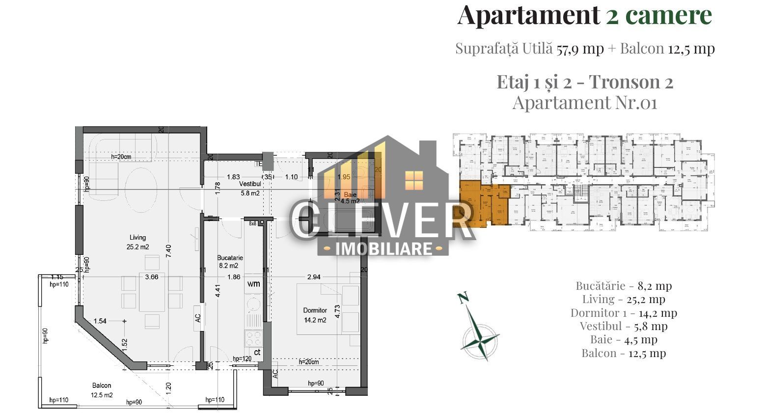Apartament 2 camere, 70 mp, Theodor Pallady - Sector 3 - Schiță 12