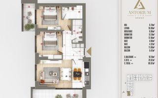 AP. 3CAM. DECOMANDAT IN PROIECT ASTORIUM LIFE / MUTARE IMEDIATA! - Poză 9
