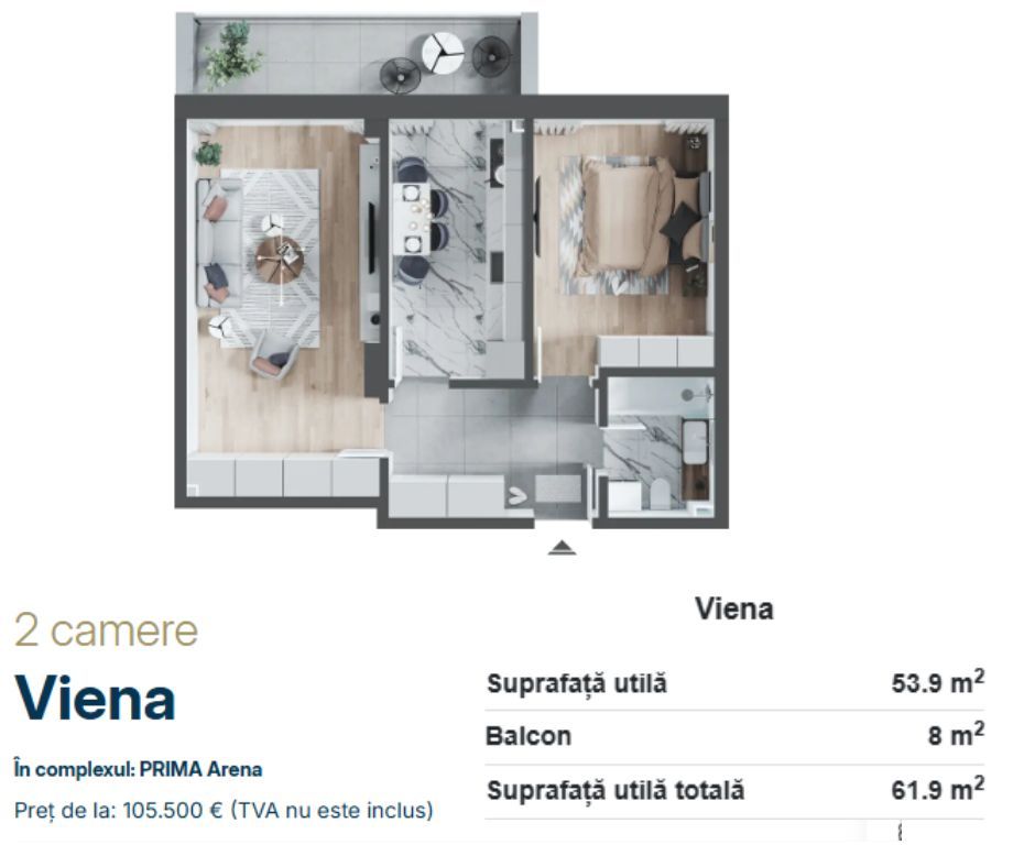 Apartamente de vanzare, 2,3 camere Arena Residence, Oradea - Poză 7