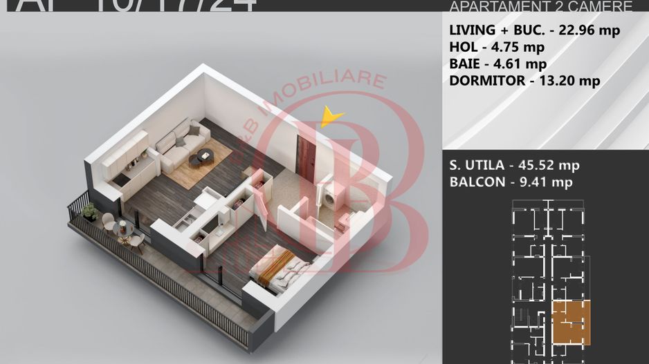 Finalizare Rapida 2 camere bloc boutique Sector 3 Pallady - Schiță 3