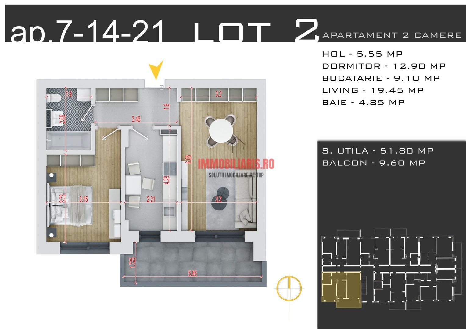 Theodor Pallady - Discount Parcare - Fara Comision - Schiță 2