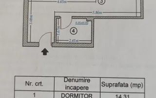 2 CAMERE DECOMANDAT|54 MP|BLOC 2015|10 MIN METROU 1 DECEMBRIE - Schiță 13
