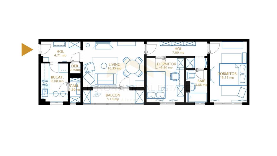 Apartament 3 camere de închiriat în Berceni, Sector 4 - Poză 8