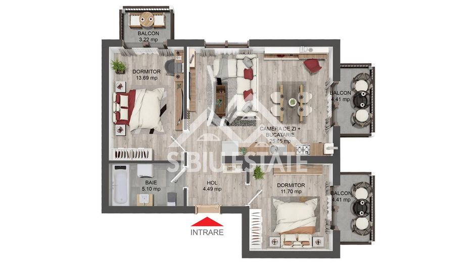 Apartament 3 camere cu gradina in Selimbar, Sibiu - Poză 5