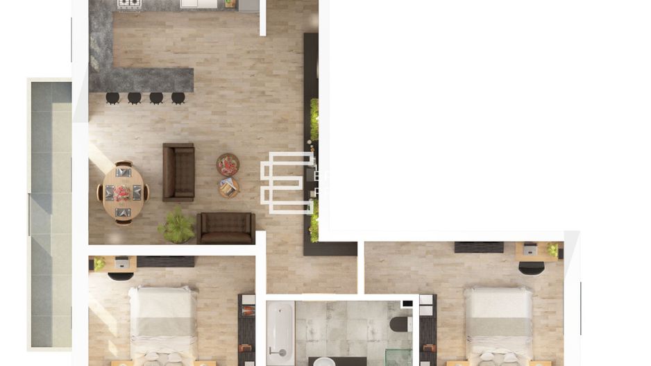 Apartament 3 camere 73 mp , Doamna Stanca, Selimbar - Schiță 13