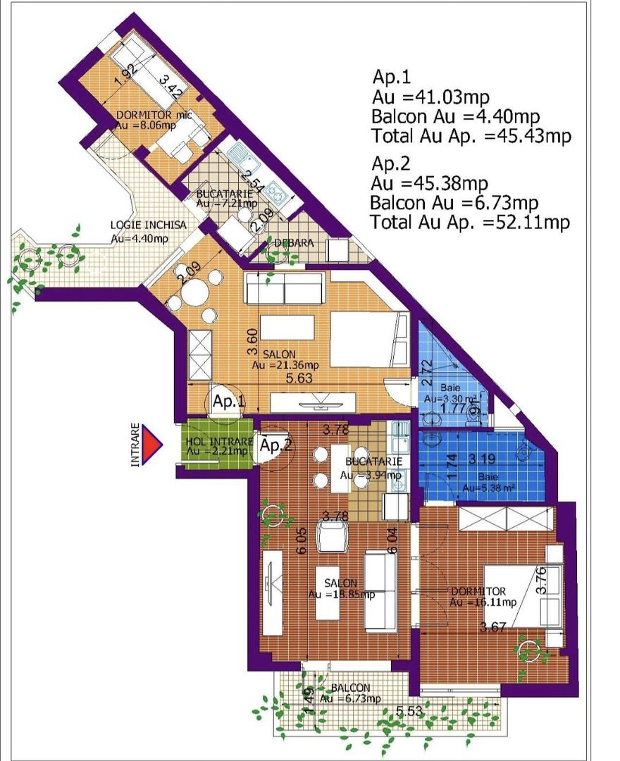 Apartament cu 3 camere + o camera de serviciu - 97,54 mp - Cismigiu - Poză 14