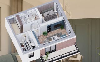 Apartament 2Camere-Decomandat 55mp-Bloc nou!Kaufland Iasi Voinesti!-Comision 0% - Poză 9