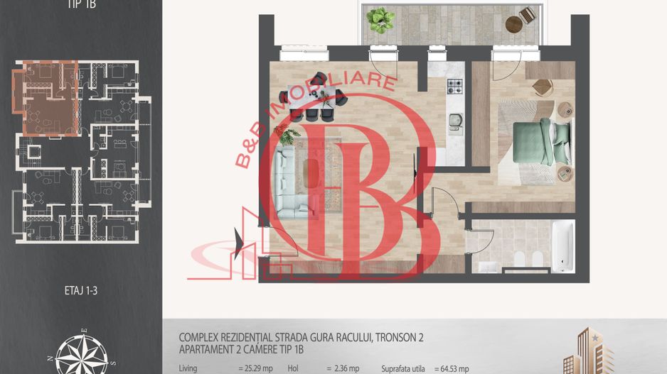 2 camere  700 metri de Metrou Nicolae Teclu - Schiță 12