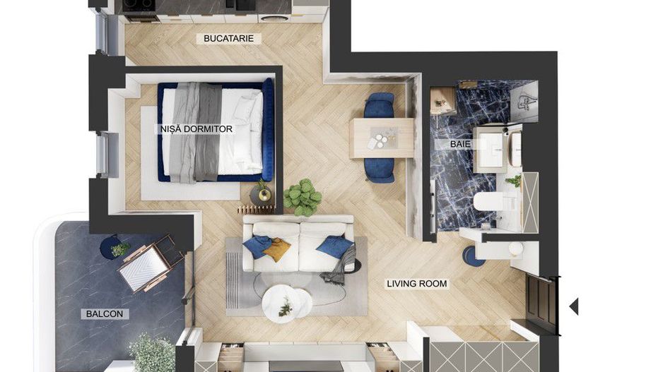 Studio dublu cu terasa superbă Pipera | OMV Comision 0% - Poză 3