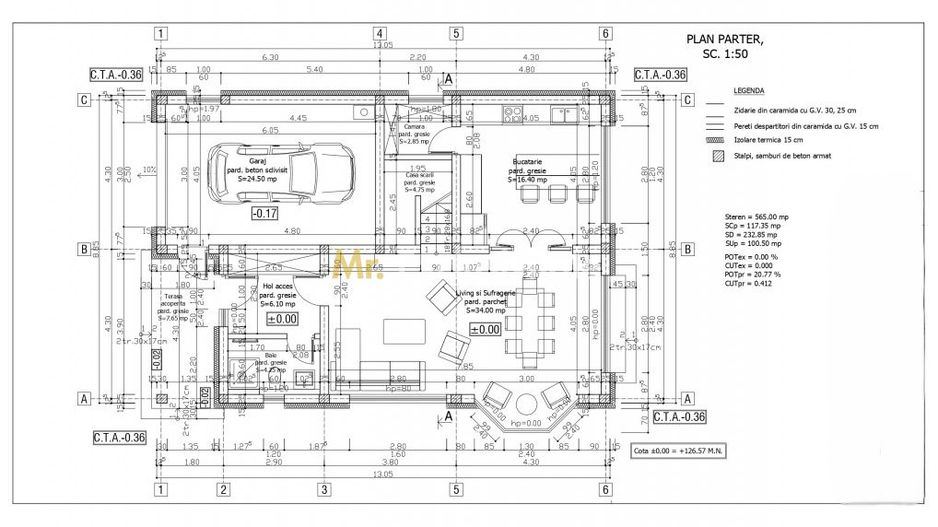 Casă in construcție P+M, Teren 565 mp - Str. George Enescu - Carei - Poză 4