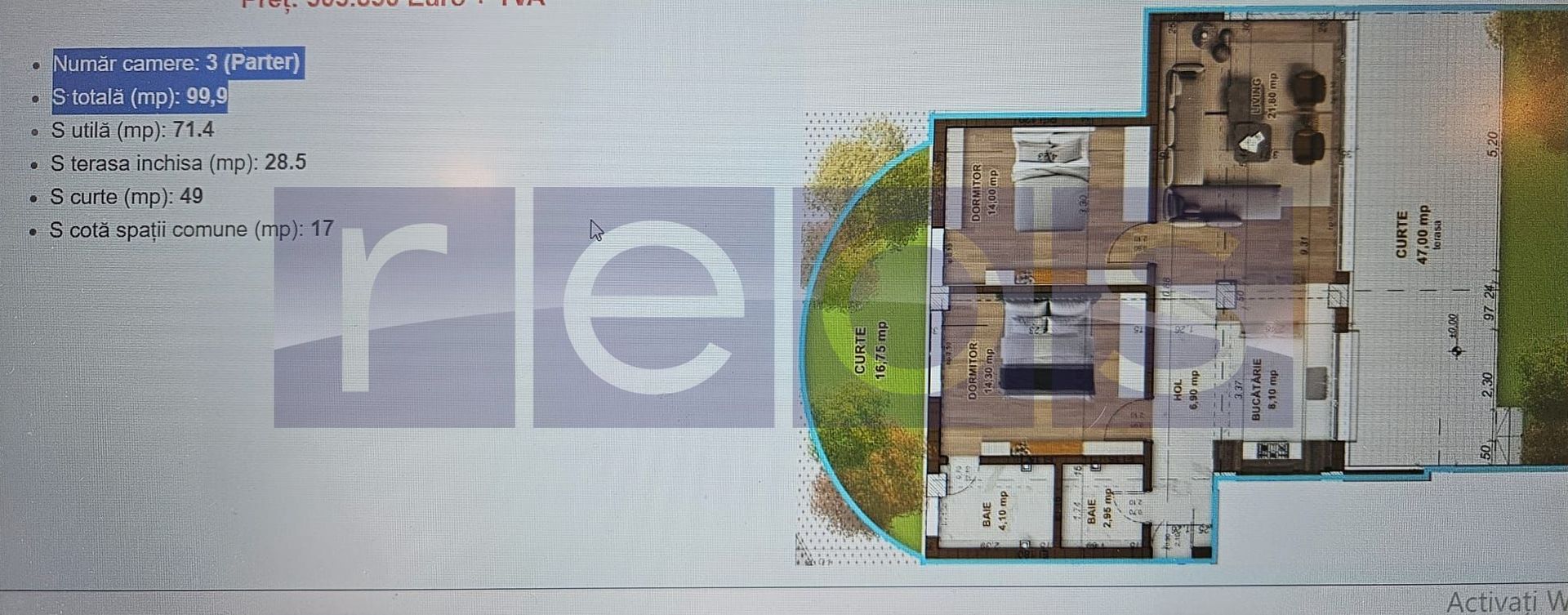 | APARTAMENT 3 CAMERE-71,4 MP UTILI | ZONA DOMENII-BLOC 2023 | - Poză 13