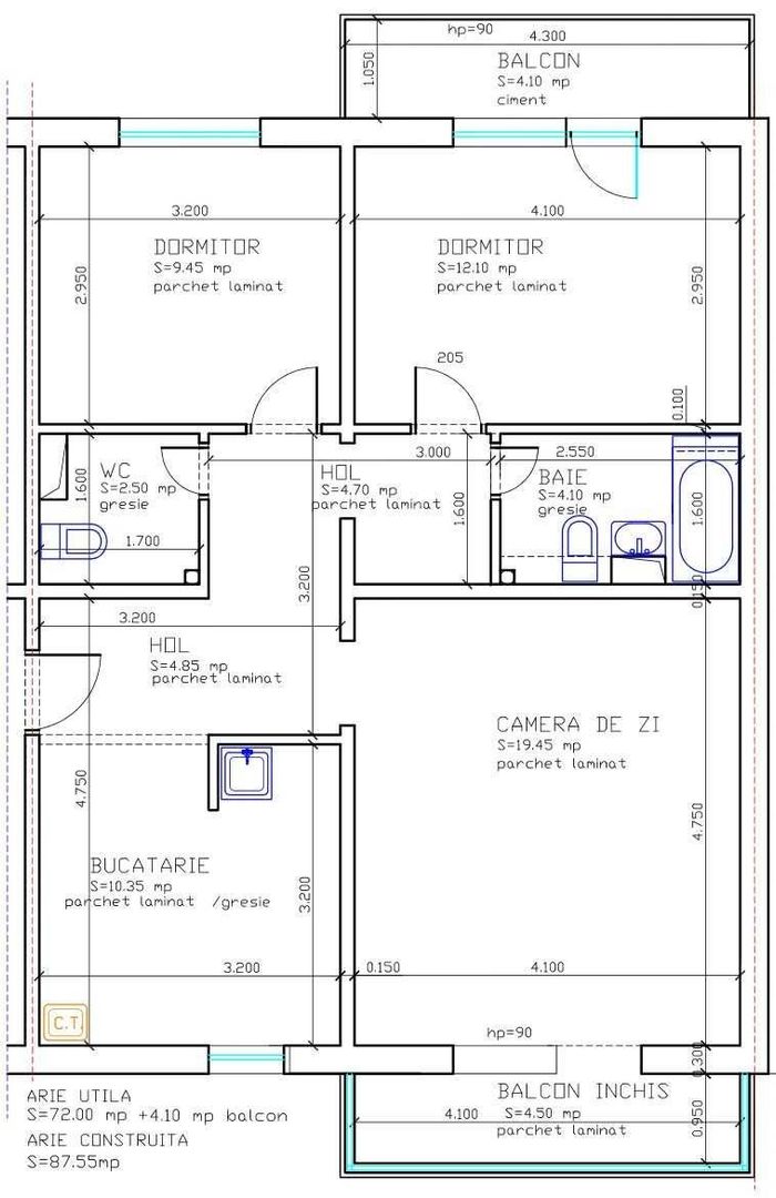 Spital Judetean | 3 Camere | Decomandat | Centrala proprie - Poză 8