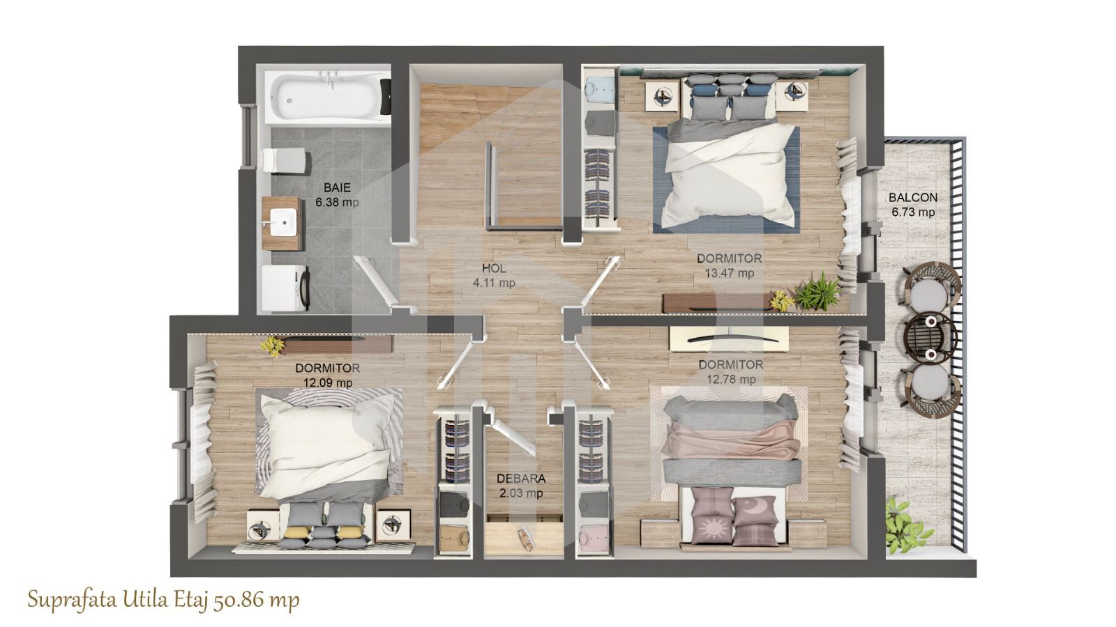 Duplex | 4 Camere + Gradina proprie | 106mpu | Selimbar | 0% Comision - Poză 7