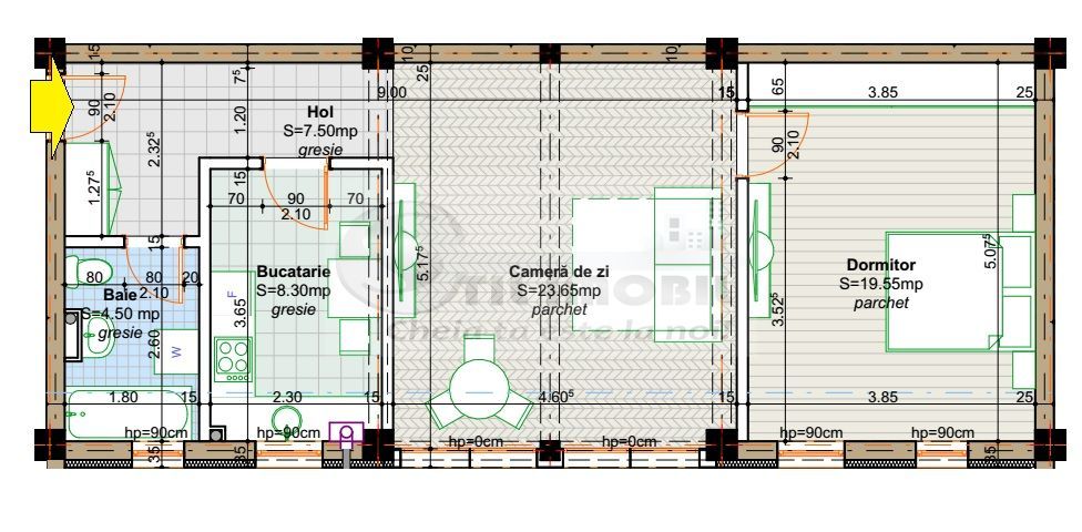 Apartament, intabulat, 2 camere nou de vanzare in Iasi Valea Lupului - Poză 2