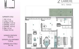 Penthouse 2 camere – 100 mp– terasă superbă – direct dezvoltator - Poză 8