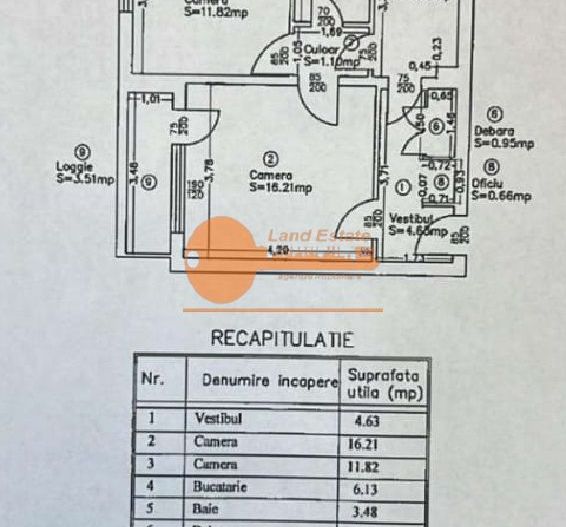 Apartament 2 camere Piața Progresu - Reabilitat Termic - Schiță 6