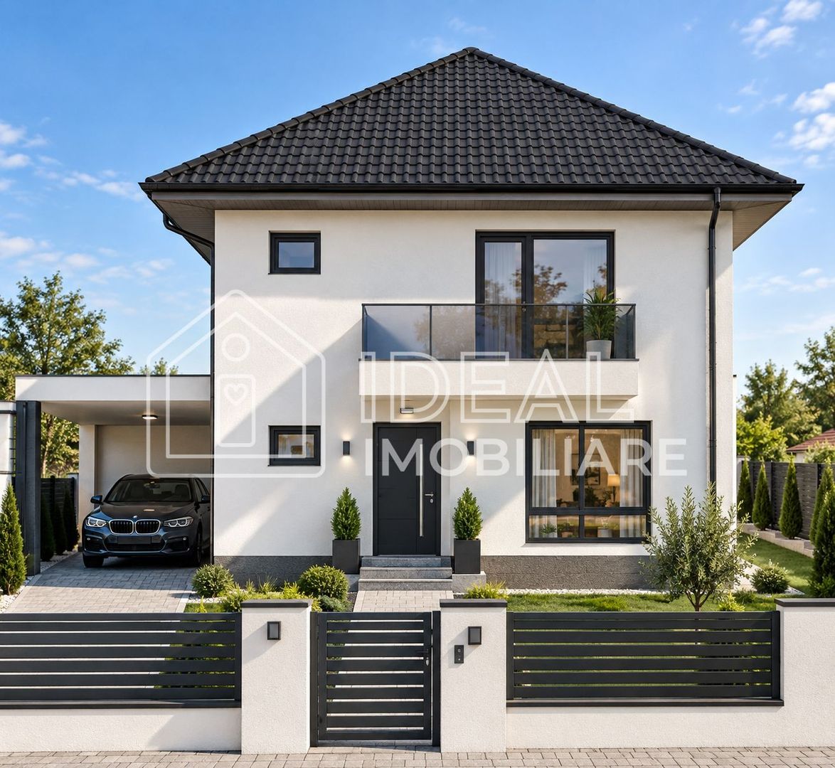 Casă individuală modernă – 3 dormitoare – terasă – carport – teren 400 mp - Poză 1