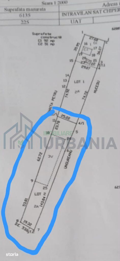 Teren intravilan în satul Chiperești, Iași – 3.067 mp, deschidere 19 m, utilități la limită - Poză 3