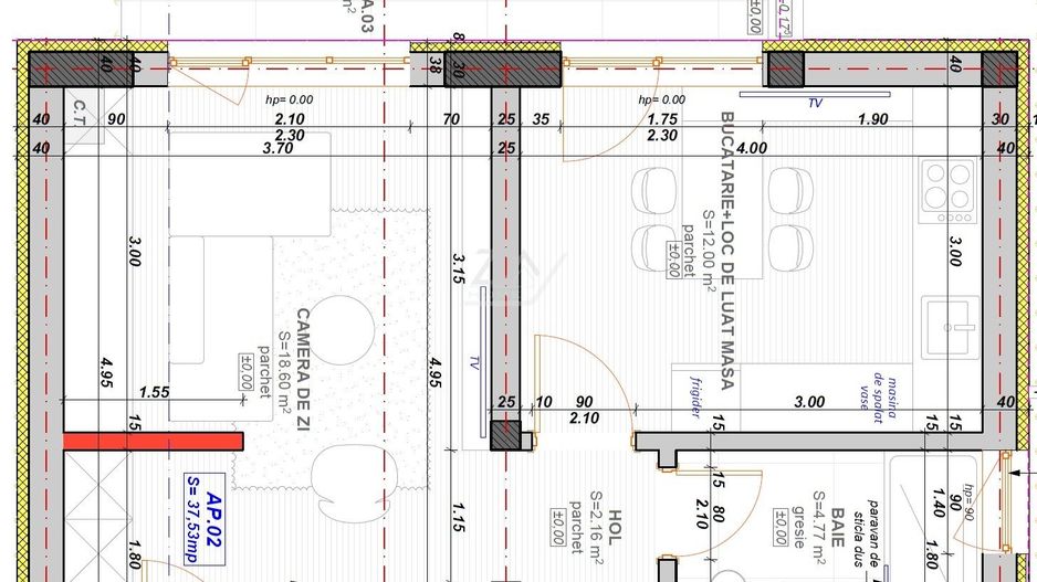 Bloc la asfalt. Gradina 63 mp. 2 locuri de parcare. - Poză 8