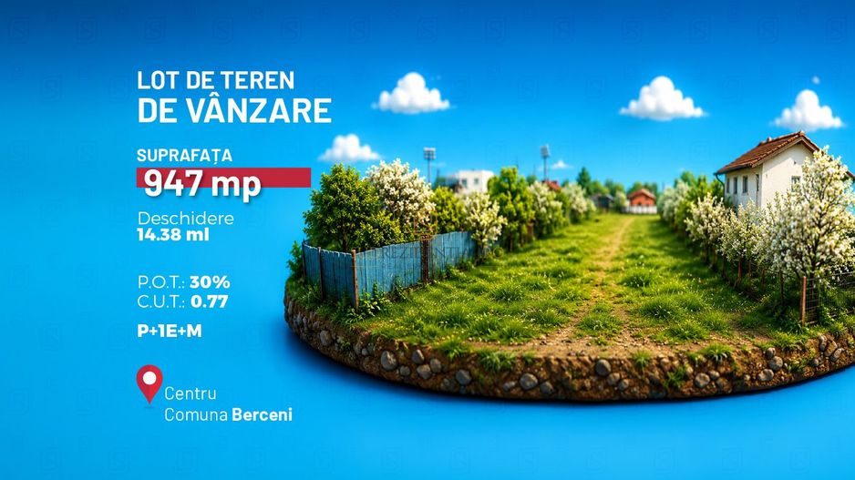Teren Intravilan 947 mp, Bulevardul Principal / Comuna Berceni - Poză 1