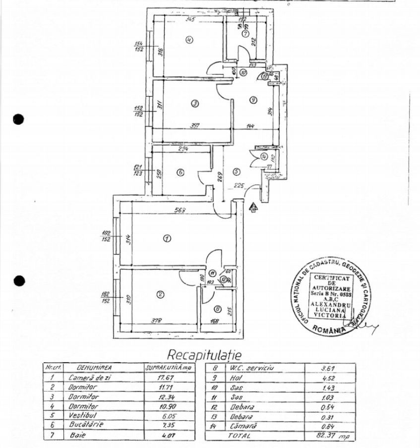Vanzare apartament 4 camere - Rahova - str. Soldat Croitoru - Schiță 30