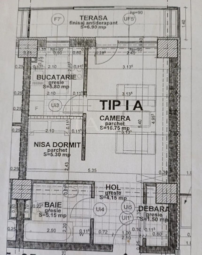 Apartament cu 2 camere, 40 mp, etaj 6, zona Iulius Mall. - Poză 8