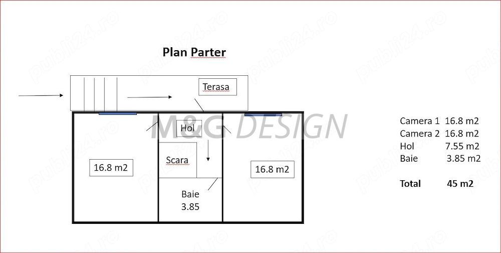 Apartament zona Casa Tineretului la casa - Schiță 5
