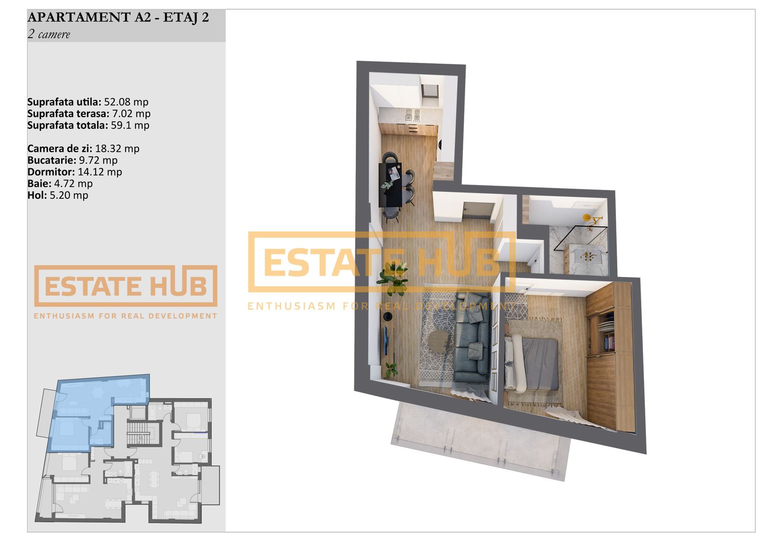 Apartamente premium 2 camere | Standarde NZEB | Zona centrala - Poză 4