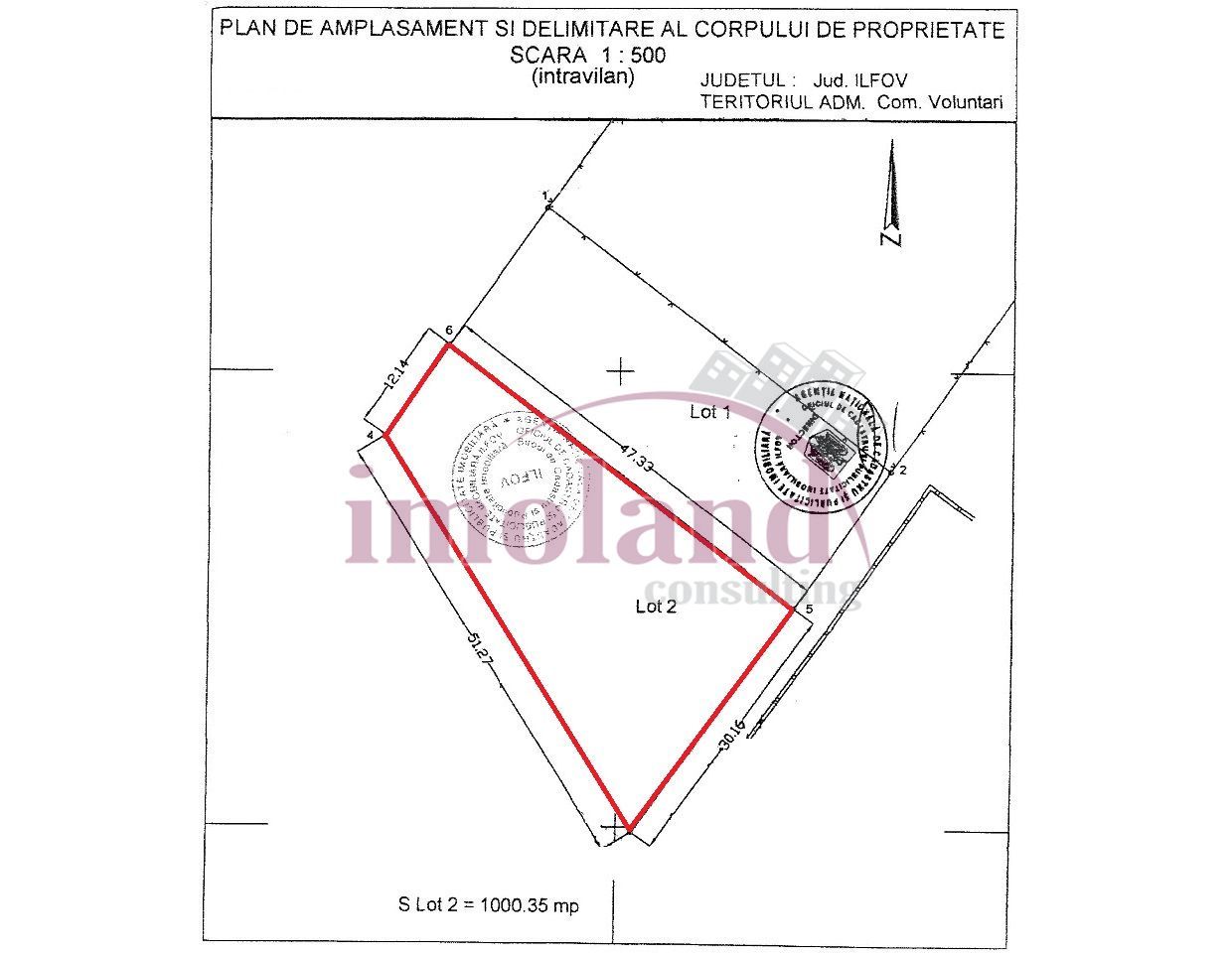 Vanzare - teren 1000 mp - Iancu Nicolae-Pipera - Schiță 3
