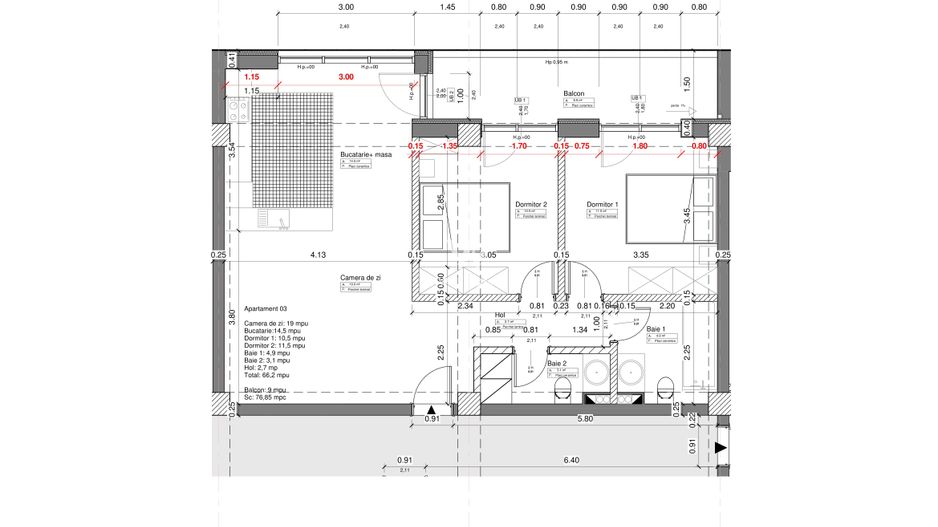 Apartament PREMIUM zona centrala - Sibiu - Schiță 8