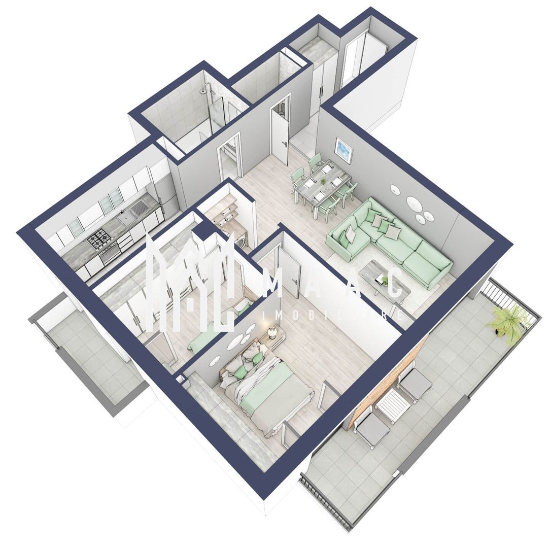 Apartament 3 camere | Balcoane/Terase 31.7 mp | Gradina ca. 61mp | Turnisor - Poză 4