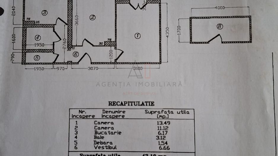 Chopin 2 camere/ 45,36 mp + Boxa / Decomandat - Poză 21