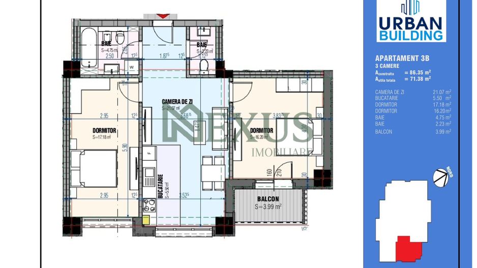 Apartament nou de vânzare cu 3 camere, Urban Building - Poză 4