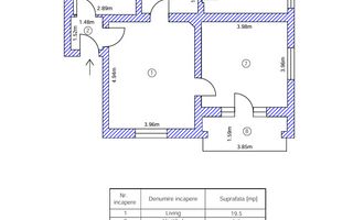 Apartament cu 3 camere| Dorobanti Capitale - Schiță 11