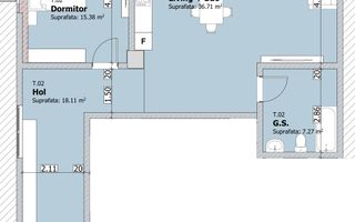 Apartament cu 2 camere, etaj 2, bloc NOU, VASLUI zona NORD - Vechia Roma; - Poză 8