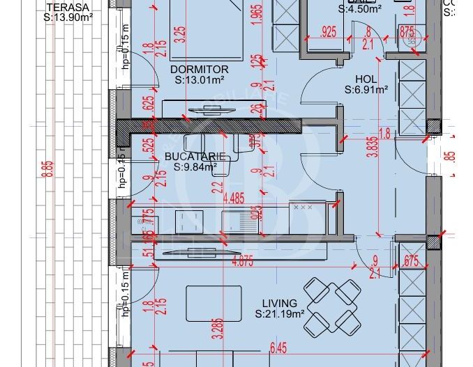Apartament 2 camere Parcare Gratis Theodor Pallady 5min STB - Schiță 2