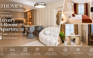 For Rent | Luxury 3-Room Apartment | 67sqm | Cortina North - Poză 1