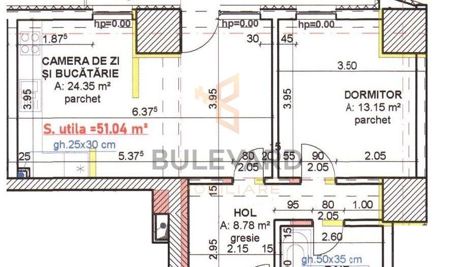 Pret Special! Apartament 2 camere la cheie! - Schiță 15