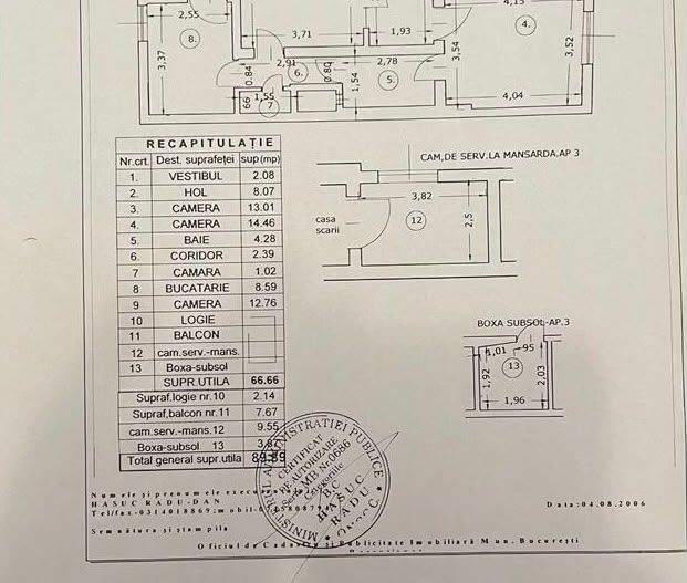 APARTAMENT 3 CAMERE | RENOVAT COMPLET | ICOANEI - Schiță 14